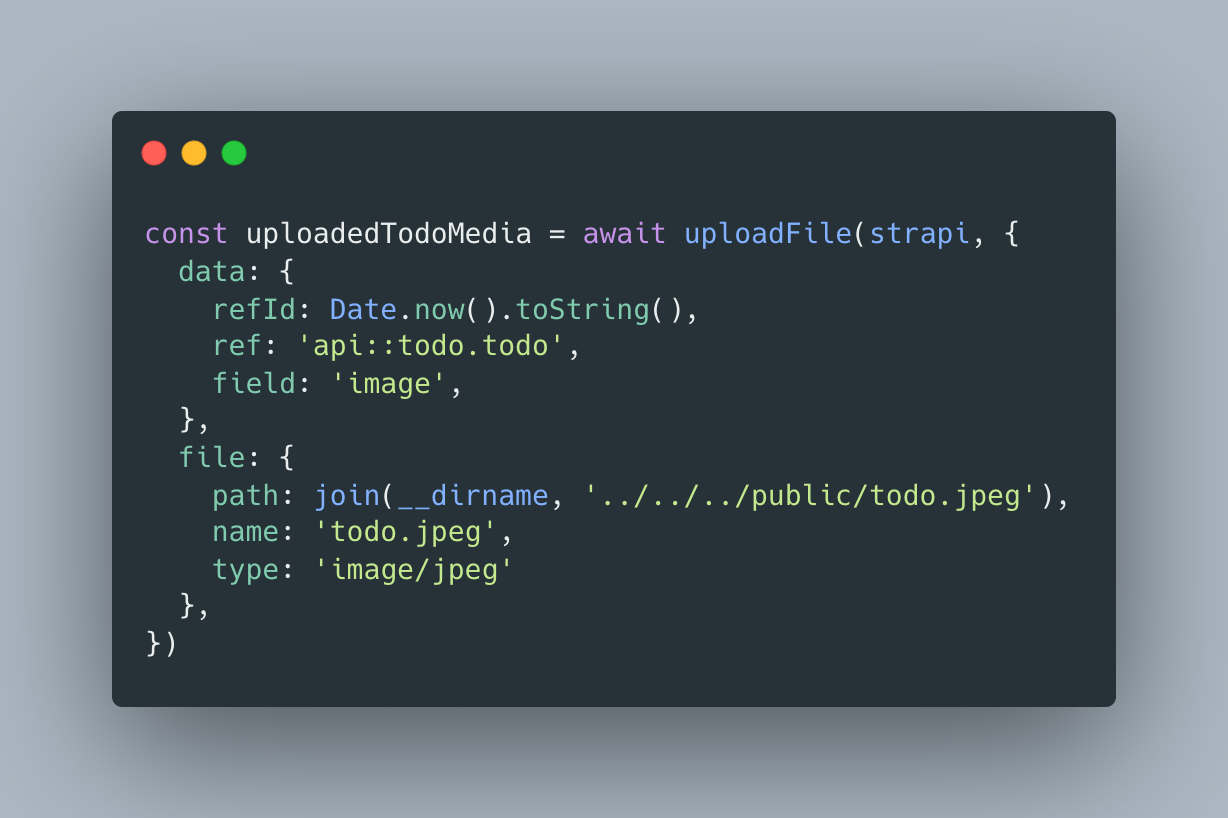 Attaching uploaded media to a seeded todo